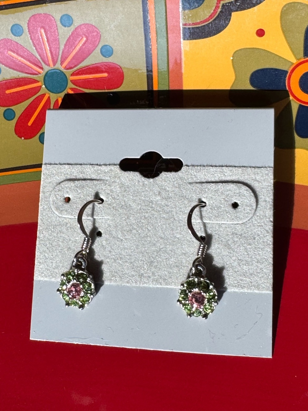 ✨ 5 FOR $20✨ Delicate Pink & Green Floral Drop Earrings - Women Jewelry